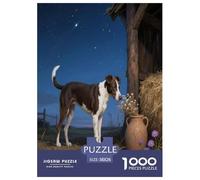 Danish Swedish Farm Dog 1000 Piece Jigsaw Puzzles Fun Challenging Modern Pet Dog Puzzles Game Creativity & Gift Giving for Adults And Kids Age 38x26cm/1000pcs