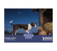 Danish Swedish Farm Dog 1000 Piece Jigsaw Puzzles Fun Challenging Modern Pet Dog Puzzles Game for The Whole Gifts For Children And Adults Aged 14 And Over 38x26cm/1000pcs