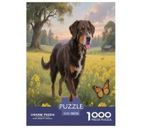 Danish Swedish Farm Dog Tour 1000 Piece Jigsaw Puzzles Educational Games Decoration Puzzle Cute Pets Challenging for Adults And Kids Age 12 Years Up for Relaxing Decor And Gift 38x26cm/1000pcs