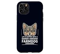 Danish-Swedish Farmdog Peeking Dog Life Is Better Gårdshund Case for iPhone 11 Pro