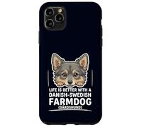 Danish-Swedish Farmdog Peeking Dog Life Is Better Gårdshund Case for iPhone 11 Pro Max