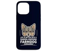 Danish-Swedish Farmdog Peeking Dog Life Is Better Gårdshund Case for iPhone 13 Pro Max