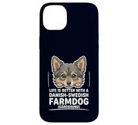Danish-Swedish Farmdog Peeking Dog Life Is Better Gårdshund Case for iPhone 14 Plus