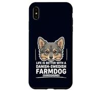 Danish-Swedish Farmdog Peeking Dog Life Is Better Gårdshund Case for iPhone XS Max