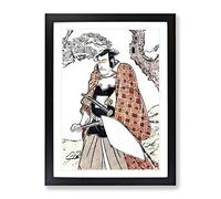 Danjuro As A Warrior By Katsukawa Shunsho Asian Japanese Framed Print | A2 Black Framed Wall Art | Ready to Hang | Asian Nature Picture | Living Room Bedroom Lounge Office