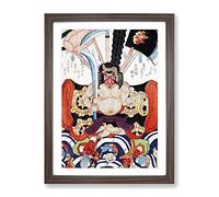 Danjuro Vii By Utagawa Kunisada Asian Japanese Framed Print | A3 Walnut Framed Wall Art | Ready to Hang | Asian Nature Picture | Living Room Bedroom Lounge Office