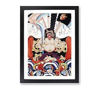 Danjuro Vii By Utagawa Kunisada Asian Japanese Framed Print | A4 Black Framed Wall Art | Ready to Hang | Asian Nature Picture | Living Room Bedroom Lounge Office