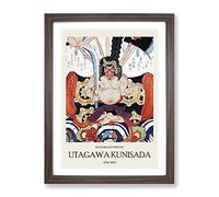 Danjuro Vii By Utagawa Kunisada Exhibition Museum Asian Japanese Framed Print | A3 Walnut Framed Wall Art | Ready to Hang | Asian Nature Picture | Living Room Bedroom Lounge Office