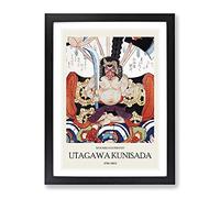 Danjuro Vii By Utagawa Kunisada Exhibition Museum Asian Japanese Framed Print | A4 Black Framed Wall Art | Ready to Hang | Asian Nature Picture | Living Room Bedroom Lounge Office