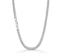 Dankadi Cuban Necklace Thin Wide 3mm 4mm 5mm 925 Sterling Silver Cuban Chain Fine Link Skirt Punk Hip Hop Miami Gift Jewellery Party Birthday Men Women, 28", Sterling Silver