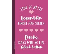 Danke Geschenk Logopädin: Notizbuch Logopädie kleines Dankeschön für beste Logopaedin A5 Buch liniert für Notizen schöne Geschenkidee Logopäden im Heilberuf der Sprachtherapie und Sprachförderung