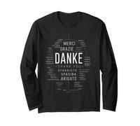 Danke Merci Gracias Grazie Multilingual Gratitude Long Sleeve T-Shirt