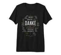 Danke Merci Gracias Grazie Multilingual Gratitude Premium T-Shirt