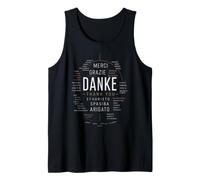Danke Merci Gracias Grazie Multilingual Gratitude Tank Top