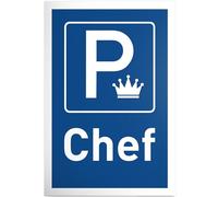DankeDir! Parking Space Chef Sign 30 x 20 cm - Funny Gift for Boss Colleagues Husband Boyfriend - Gift Idea for Garage Private Parking Office Parking Space Office Company Parking