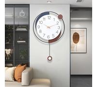 Dankeit Decorative Wall Clock with Pendulum, Silent Quartz Battery Operated, Large 13x20inch for Living Room, Kitchen, Home, Bathroom, Bedroom Wall Decor