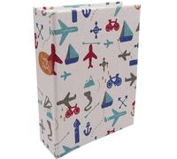 Dankeler Kids Photo Album, 100 Pockets 4x6 Linen Cover Photo Book, Slip-in Picture Album for Boys, Girls, Families(Air Plane)