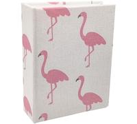 Dankeler Kids Photo Album, 100 Pockets 4x6 Picture Album, Slip-in Linen Cover Photo Album Book for Boys, Girls(Flamingo)