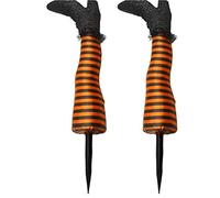Danlai 1 Pair Halloween Witch Legs Stakes Upside Down Witch Legs Garden Garden Props for Outdoor Indoor Decoration