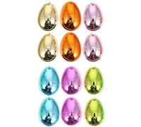Danlai 12pcs Fillable Easter Eggs Colorful Bright Plastic Easter Eggs Empty Surprise Eggs Happy Easter Decorations Eggs