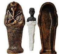 Danlai Ancient Egyptian Egypt Coffin with Mummy Figurine Resin Craft Art Decor Collectible Home Decor Miniature Craft Collectibles