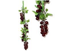 Danlai Artificial Grape Garland Fake Fruit Hanging Decoration Lifelike Simulation Plant Vine for Home Party Decor Photo Props