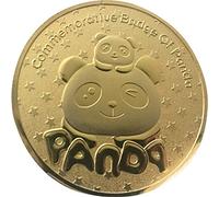 Danlai Chinese Embossed Panda Commemorative Coin Traditional Lucky Gold Silver Foil Coin Protective Art Collectable Gift