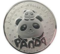 Danlai Chinese Embossed Panda Commemorative Coin Traditional Lucky Gold Silver Foil Coin Protective Art Collectable Gift