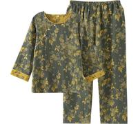 Danlai Jacquard Weave Pajama Set for Women's Hanfu Kimono Pajamas Suit Retro Home Fury Set