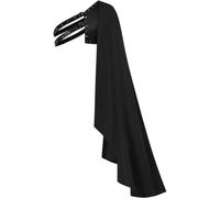 Danlai Medieval Steampunk Cloak Shawl Knight Costume Retro Gothic Half Shoulder Cloak Vintage Halloween Cosplay Shoulder Cape