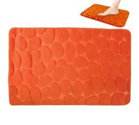 Danlai Memory Foam Bath Mat Cobblestone Embossed Bathroom Rug Non-slip Absorbent Shower Mat Foot Mat for Bathroom Kitchen Floor (40x60cm)