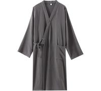 Danlai Men's Women's Cotton Yarn Bathrobe Couples Japanese-style Absorbent Quick-drying Kimono Yukata Sauna Robe