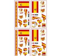 Danlai Temporary Tattoo Sticker Party Decoration Soccer Flag Tattoo Football Party Favors for Kids Birthday