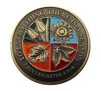 Danlai the Meaning of Life Collection Badge Four Plants Commemorative Coins to Every Thing There is a Season Ecclesiastes