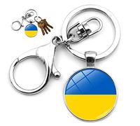Danlai Ukraine Flag Key Ring Ukrainian Keychain Charm Key Ring Jewellery Souvenir Gift for Bag Accessories