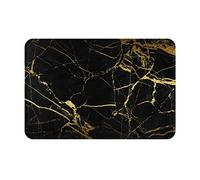 DANLIM Black and Gold Background Door Mat 16x24in Welcome Mat Low Profile Floor Mat Front Doormat Indoor Outdoor Door Rug Non Slip Rugs Extra Durable