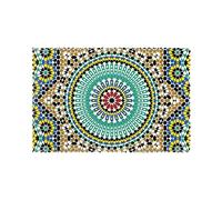 Danlim Placemats for Dining Table Set of 6,Non-Slip Heat-Resistant Table Mat Washable Durable to Kitchen Table Moroccan Color Pattern