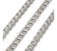 DanLingJewelry 1 Roll 2.5m Stainless Steel Curb Chains with Spool Unwelded Flat Twisted Chains for DIY Jewellery Necklace Bracelets Making