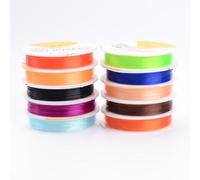 DanLingJewelry 10 Rolls 0.6mm Bracelet Elastic String 16.4 Yards/15m Mixed Colours Crystal Stretchy Beading Cords for Jewellery Making