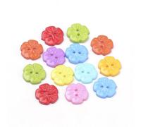 DanLingJewelry 1000Pcs Cute Flower Craft Buttons with 2 Hole Mixed Color Acrylic Floral Buttons for Backpack Crafts Ornament