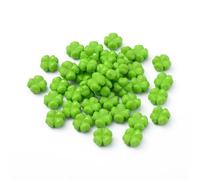 DanLingJewelry 1000Pcs Small Opaque Acrylic Four Leaf Clover Beads Green Plant Clover Leaf Spacer Beads for Necklaces Bracelets Jewelry Making