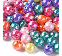 DanLingJewelry 100Pcs 20mm AB Colour Opaque Bubblegum Beads Acrylic Round Ball Beads for Necklace Bracelet Jewellery Making Crafts