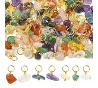 DanLingJewelry 100Pcs Natural Irregular Gemstone Chips Charms for Jewellery