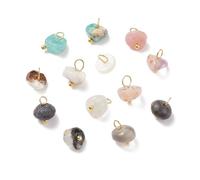 DanLingJewelry 100Pcs Random Chip Stone Mini Charms for Jewellery Making