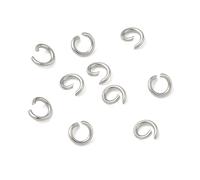 DanLingJewelry 100Pcs Stainless Steel Open Jump Rings 4mm Silver Necklace Bracelet Earrings Connector Rings for Jewellery Making Findings