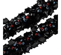 DanLingJewelry 10Pcs Black Bat Shape Handmade Lampwork Beads Gothic Style Animal Glass Spacer Beads for DIY Bracelet Necklace Jewelry Making