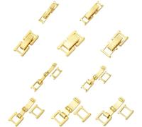 DanLingJewelry 10Pcs Brass Watch Band Clasps Golden Extension Clasps Jewellery Connector for DIY Jewellery Necklaces Bracelets Making