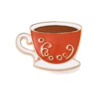 DanLingJewelry 10Pcs Enamel Coffee Cup Brooch Pins Breakfast Afternoon Tea Coffee Mug Drink Lapel Pins Accessories for Clothes Backpack Decor