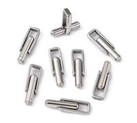 DanLingJewelry 10Pcs Stainless Steel Cufflink Holder Clips Silver Colour Cuff Keepers for DIY Shirt Clothing Cuff Buttons Making