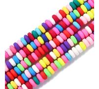 DanLingJewelry 1100Pcs 6-7mm Rondelle Flat Round Handmade Polymer Clay Lentil Beads Colourful Abacus Spacer Beads for Bracelet Jewellery Making